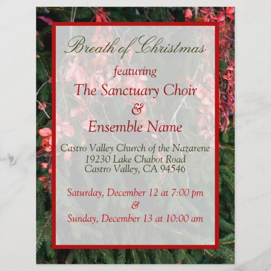 kerstfeest flyer (Voorkant)