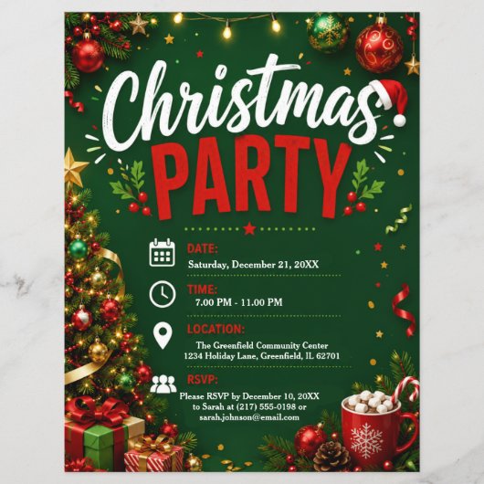 Kerstfeest Flyer (Voorkant)