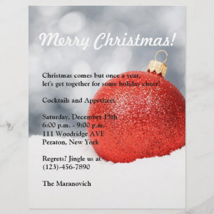Kerstfeest Flyer Uitnodiging