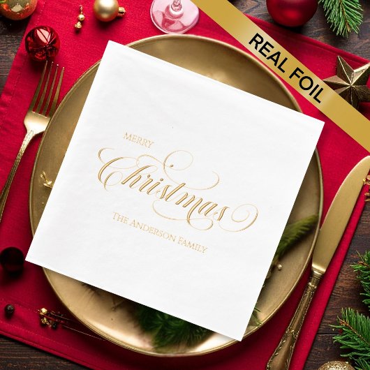kerstfeest folie servetten