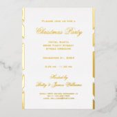 kerstfeest folie uitnodiging (Voorkant)