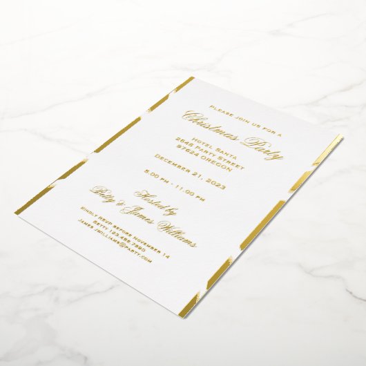 kerstfeest folie uitnodiging (Gedraaid)