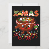 Kerstfeest Foodie Cute Pozole Bowl Ugly Pajama Save The Date (Voorkant)