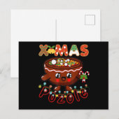 Kerstfeest Foodie Cute Pozole Bowl Ugly Pajama Uitnodiging Briefkaart (Voorkant / Achterkant)