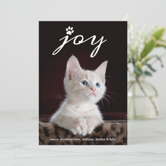 kerstfeest | Foto Pet Holiday Feestdagenkaart (Staand voorkant)