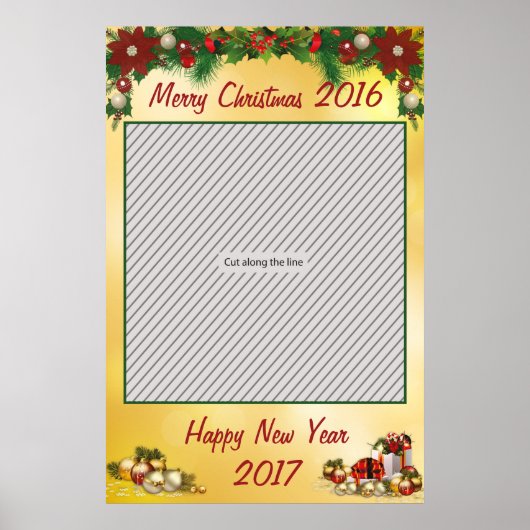Kerstfeest Frame Prop voor Photo Booth Poster (Voorkant)