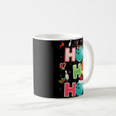 Kerstfeest Fun Ho Ho Bowling Pajama Santa Lover Koffiemok (Voorkant rechts)