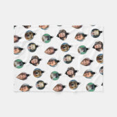 Kerstfeest Funny Familie Foto: witte versieringen Fleece Deken (Voorkant (Horizontaal))