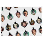 Kerstfeest Funny Familie Foto: witte versieringen Groot Cadeauzakje (Achterkant)