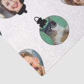 Kerstfeest Funny Familie Foto: witte versieringen Tissuepapier (Detail)