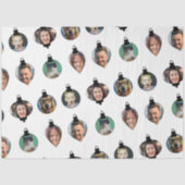 Kerstfeest Funny Familie Foto: witte versieringen Tissuepapier (Voorkant)