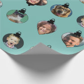 Kerstfeest Funny Family Foto: Ornaments Cadeaupapier (Hoek)