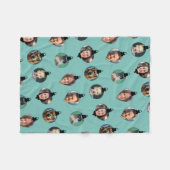 Kerstfeest Funny Family Foto: Ornaments Fleece Deken (Voorkant (Horizontaal))