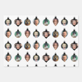 Kerstfeest Funny Family Foto: Ornaments Inpakpapier Vel (Voorkant 3)