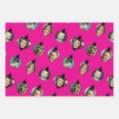 Kerstfeest Funny Family Foto: Ornaments Inpakpapier Vel (Voorkant 2)