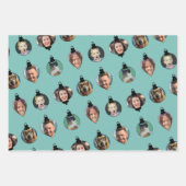 Kerstfeest Funny Family Foto: Ornaments Inpakpapier Vel (Voorkant)