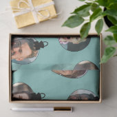 Kerstfeest Funny Family Foto: Ornaments Tissuepapier (Geschenk)