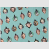 Kerstfeest Funny Family Foto: Ornaments Tissuepapier (Voorkant)