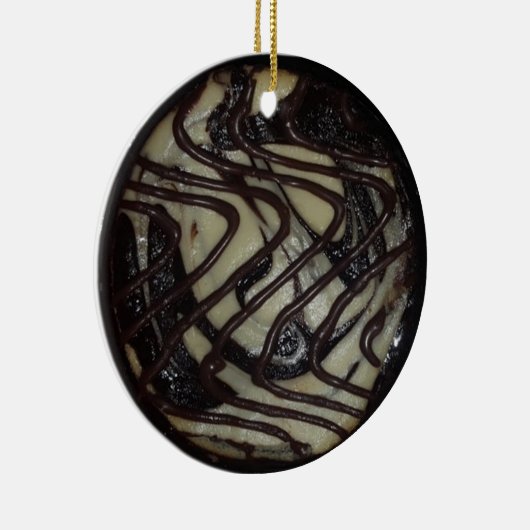 kerstfeest Funny Food Pun Keramisch Ornament (Rechts)