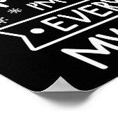 Kerstfeest Funny Holiday Gezegde Funny Xmas Gift Poster (Hoek)