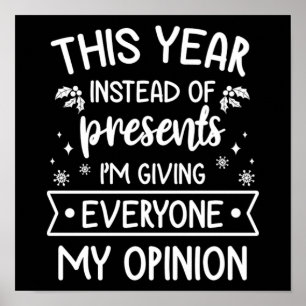 Kerstfeest Funny Holiday Gezegde Funny Xmas Gift Poster