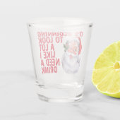kerstfeest | Funny Santa Claus Drink Humor Shot Glas (Achterkant)