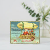 kerstfeest Funny Santa Reindeer Briefkaart (Staand voorkant)