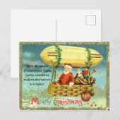 kerstfeest Funny Santa Reindeer Briefkaart (Voorkant / Achterkant)