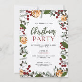 Kerstfeest gehost door You Rustic Foliage Kaart (Voorkant)