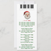 Kerstfeest Gelukkig Nieuwjaar Carol Kaart (Achterkant)