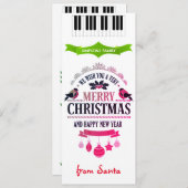 Kerstfeest Gelukkig Nieuwjaar Carol Kaart (Voorkant / Achterkant)