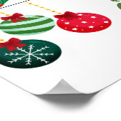 Kerstfeest Geschenkruil Dobbelspel Poster (Hoek)