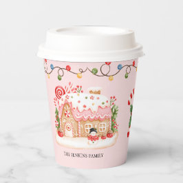 Kerstfeest Gingerbread House Papieren Bekers