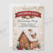 Kerstfeest Gingerbread House Versieren Kaart (Voorkant)