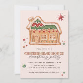 Kerstfeest Gingerbread House Versieren Kaart (Voorkant)