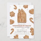 Kerstfeest Gingerbread House Versieren Kaart (Voorkant)