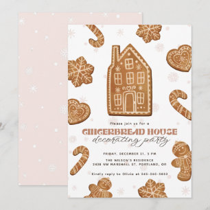 Kerstfeest Gingerbread House Versieren Kaart
