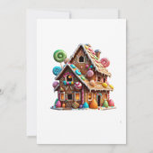 Kerstfeest Gingerbread House Versieren Kaart (Achterkant)