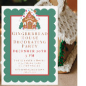 Kerstfeest Gingerbread House Versieren Kaart