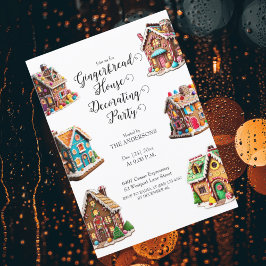 Kerstfeest Gingerbread House Versieren Kaart