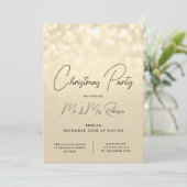 Kerstfeest Glam Gold Lights Sparkle Kaart (Staand voorkant)