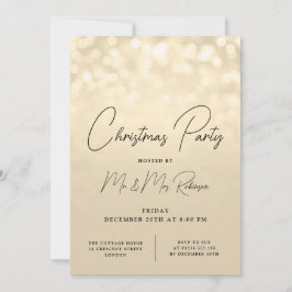 Kerstfeest Glam Gold Lights Sparkle Kaart