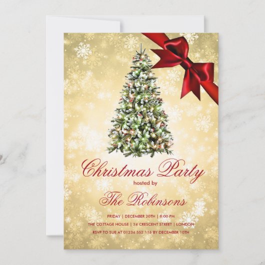 kerstfeest | Glansglitter met goudmakbomen Kaart (Voorkant)