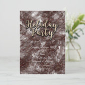 Kerstfeest Glitter Glam Uitnodigingen (Staand voorkant)