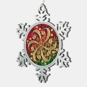 Kerstfeest Glitter Musical Clefs Holiday Ornament (Rechts)