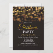 Kerstfeest Glitterlichten Uitnodiging (Voorkant)