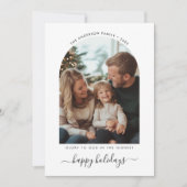 Kerstfeest Glorie voor God Schattigee Familiefoto  Feestdagenkaart (Voorkant)