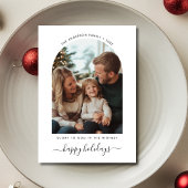 Kerstfeest Glorie voor God Schattigee Familiefoto  Feestdagenkaart