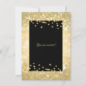 Kerstfeest Gold Glitter Winter Wonder Kaart (Achterkant)