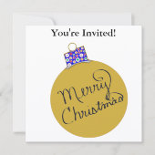 kerstfeest Gold Ornament Ball Feestdagenkaart (Voorkant)